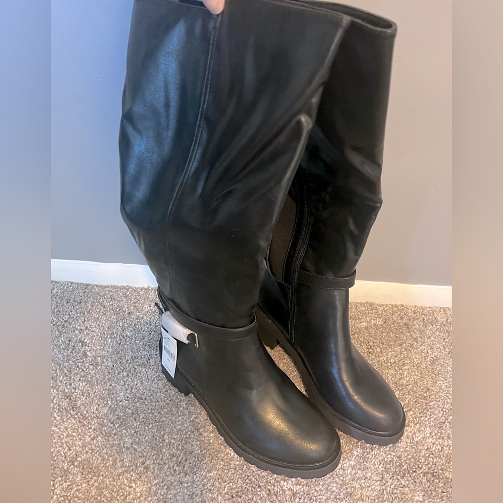 Knee high black boots